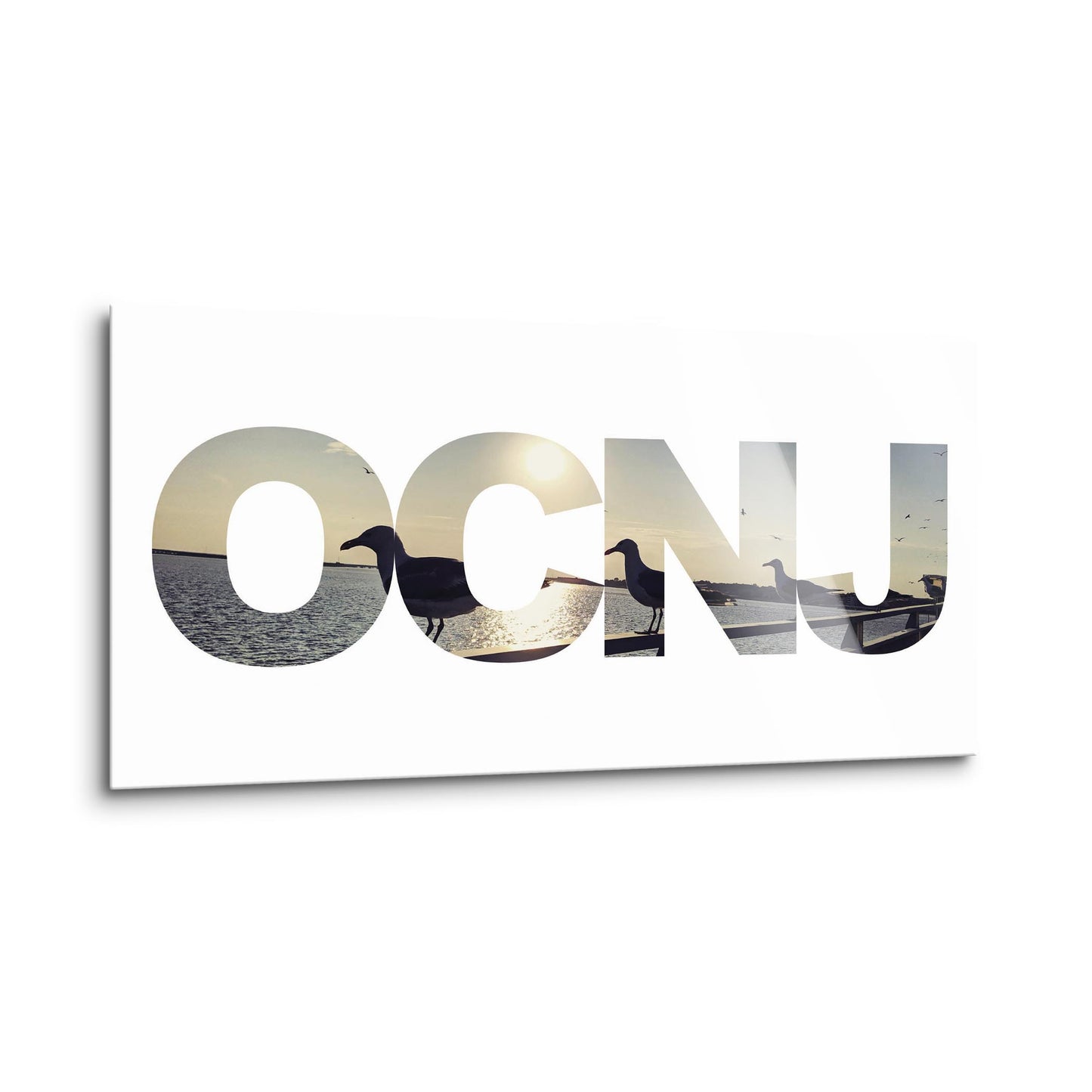 OCNJ Photo With Text | Hi-Def Glass Art | Eaches | Min 2