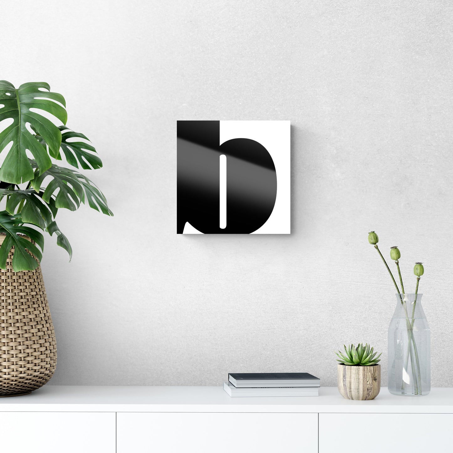 Fun Chunky Monogram B | Hi-Def Glass Art | Eaches | Min 1