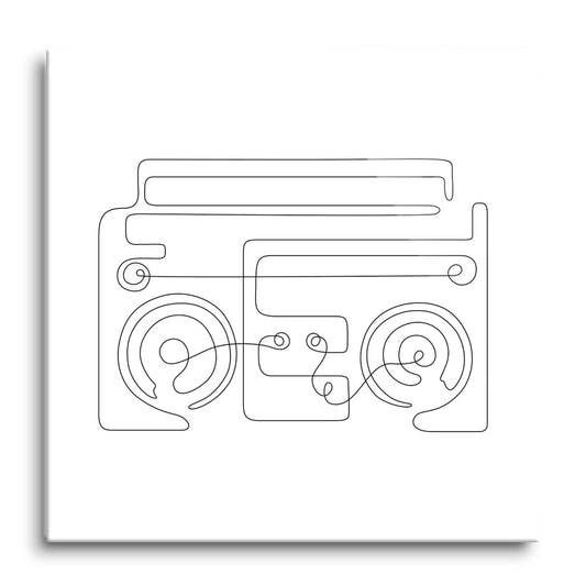 Minimalistic Music Line Drawings | Hi-Def Glass Art | Eaches | Min 1