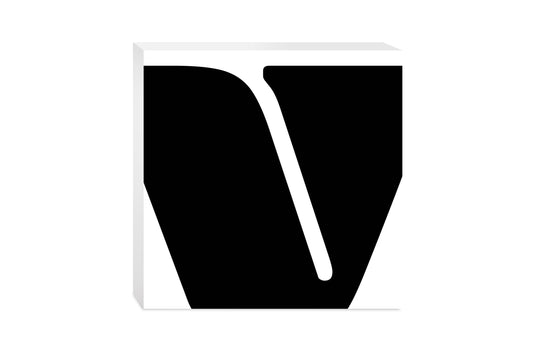 Fun Chunky Monogram V | Wood Block | Eaches | Min 2