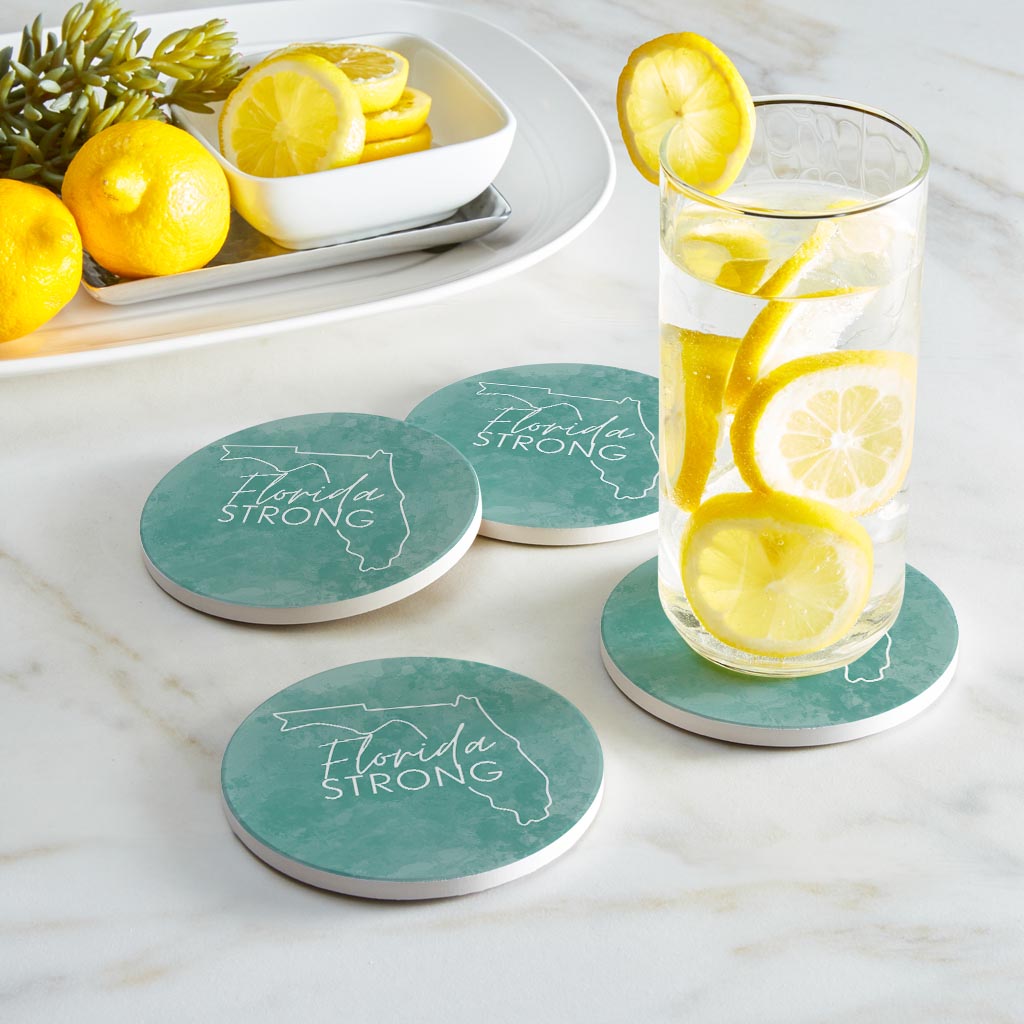 Florida Strong Blue| Absorbent Coasters | Set of 4 | Min 2