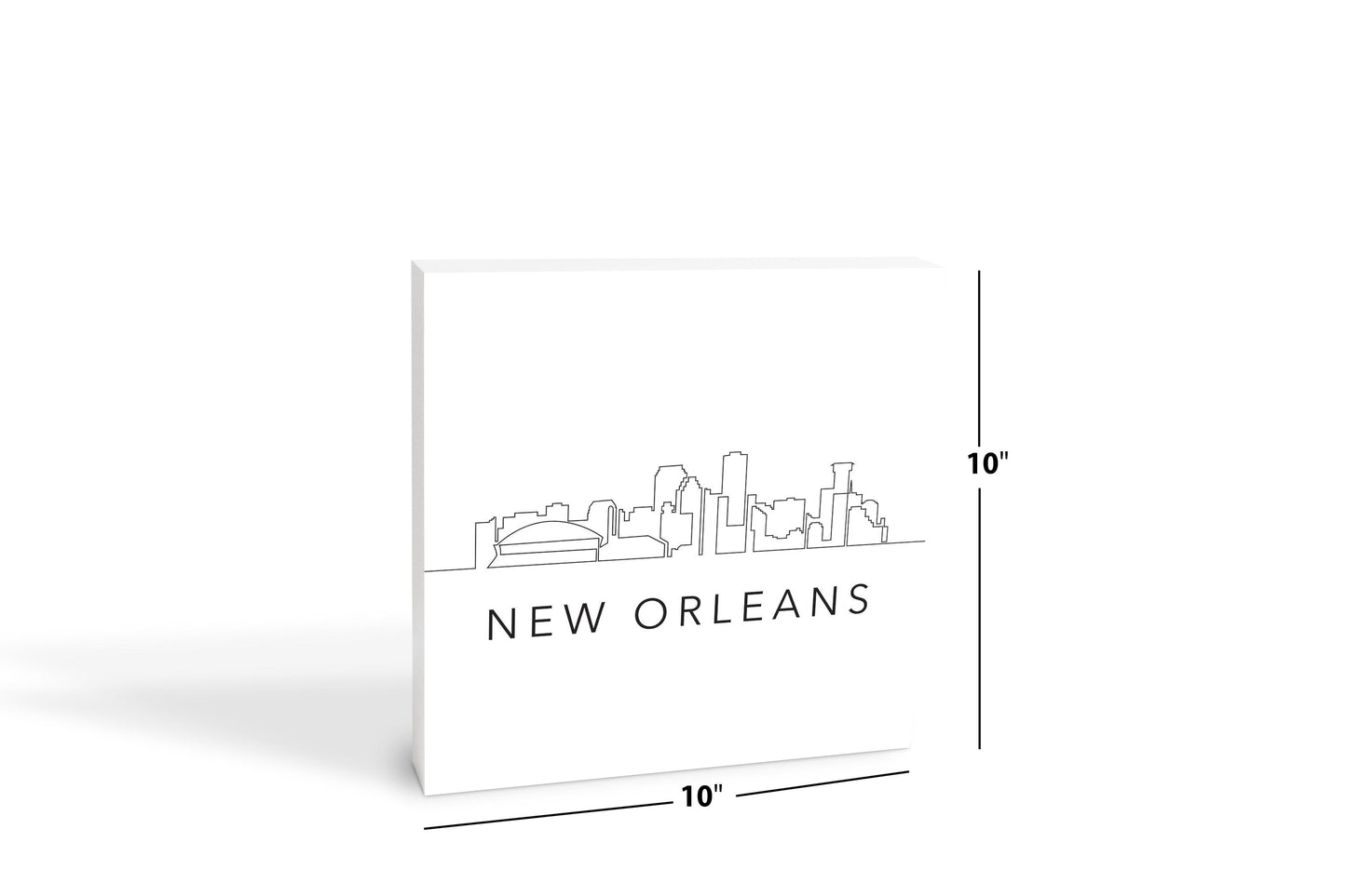 Modern Louisiana New Orleans City Line Drawing | Wood Block | Eaches | Min 2