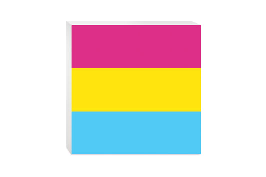 Pansexual Pride Flag Colors | Wood Block | Eaches | Min 2