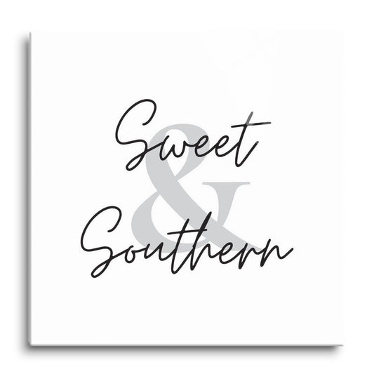 Minimalistic B&W Texas Sweet Southern | Hi-Def Glass Art | Eaches | Min 1