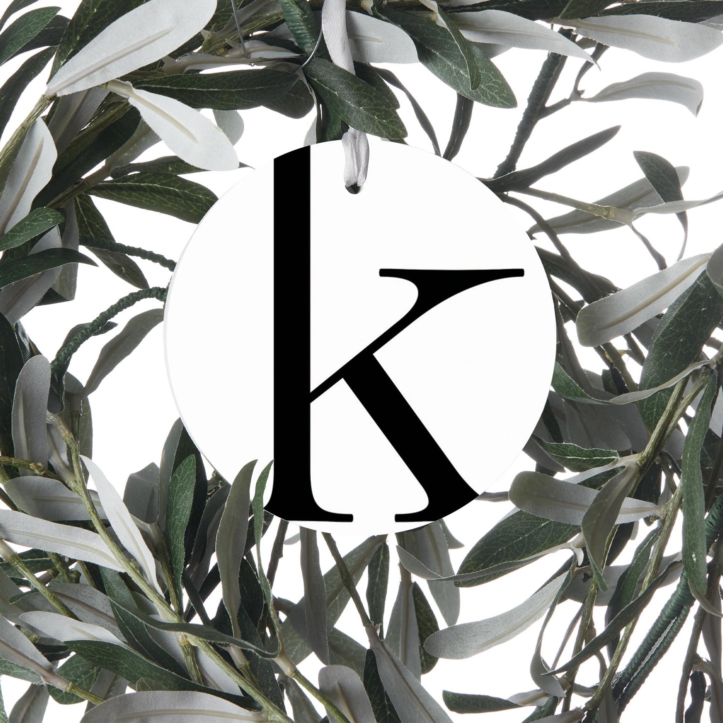 Minimalist Monogram K| Wood Ornament | Eaches | Min 6