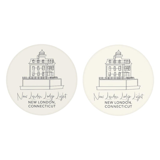 New London Lodge Light| Absorbent Car Coasters | Set of 2 | Min 4