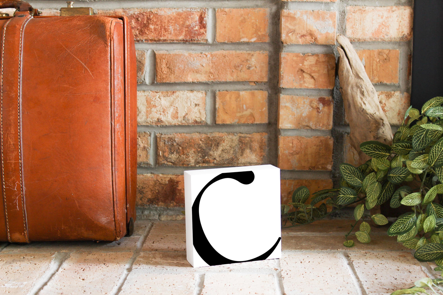 Minimal Monogram C | Wood Block | Eaches | Min 4
