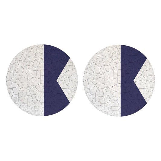 Nautical Flag Alfa| Absorbent Car Coasters | Set of 2 | Min 4
