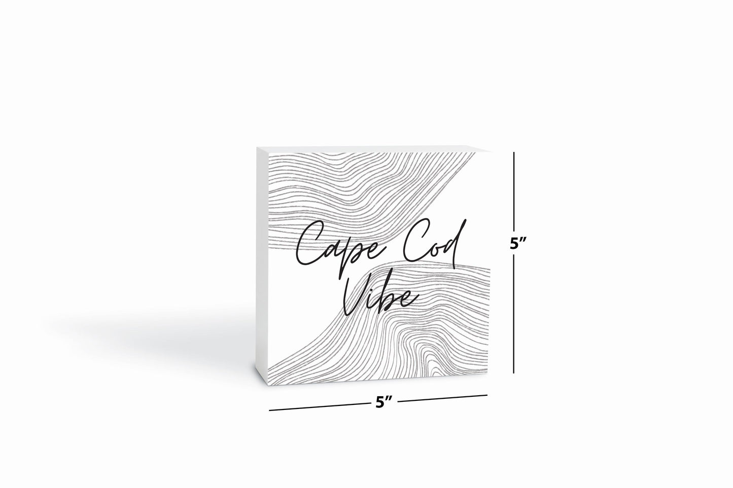 Minimalistic B&W Cape Cod Vibe | Wood Block | Eaches | Min 4