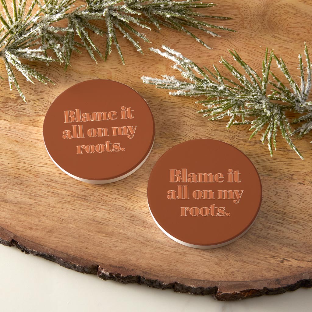 Modern Minimalist Arkansas Roots | Absorbent Car Coasters | Set of 2 | Min 4