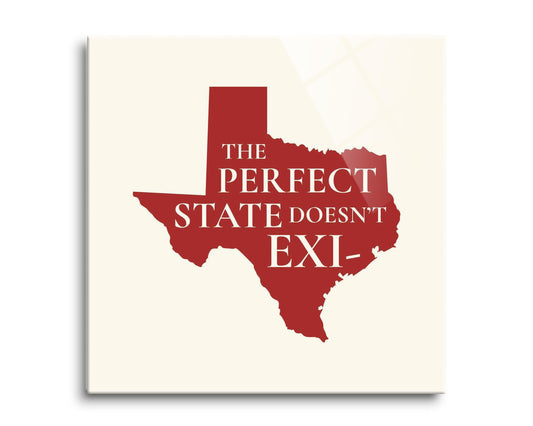 Modern Minimalist Texas Colors Perfect State | Hi-Def Glass Art | Eaches | Min 2