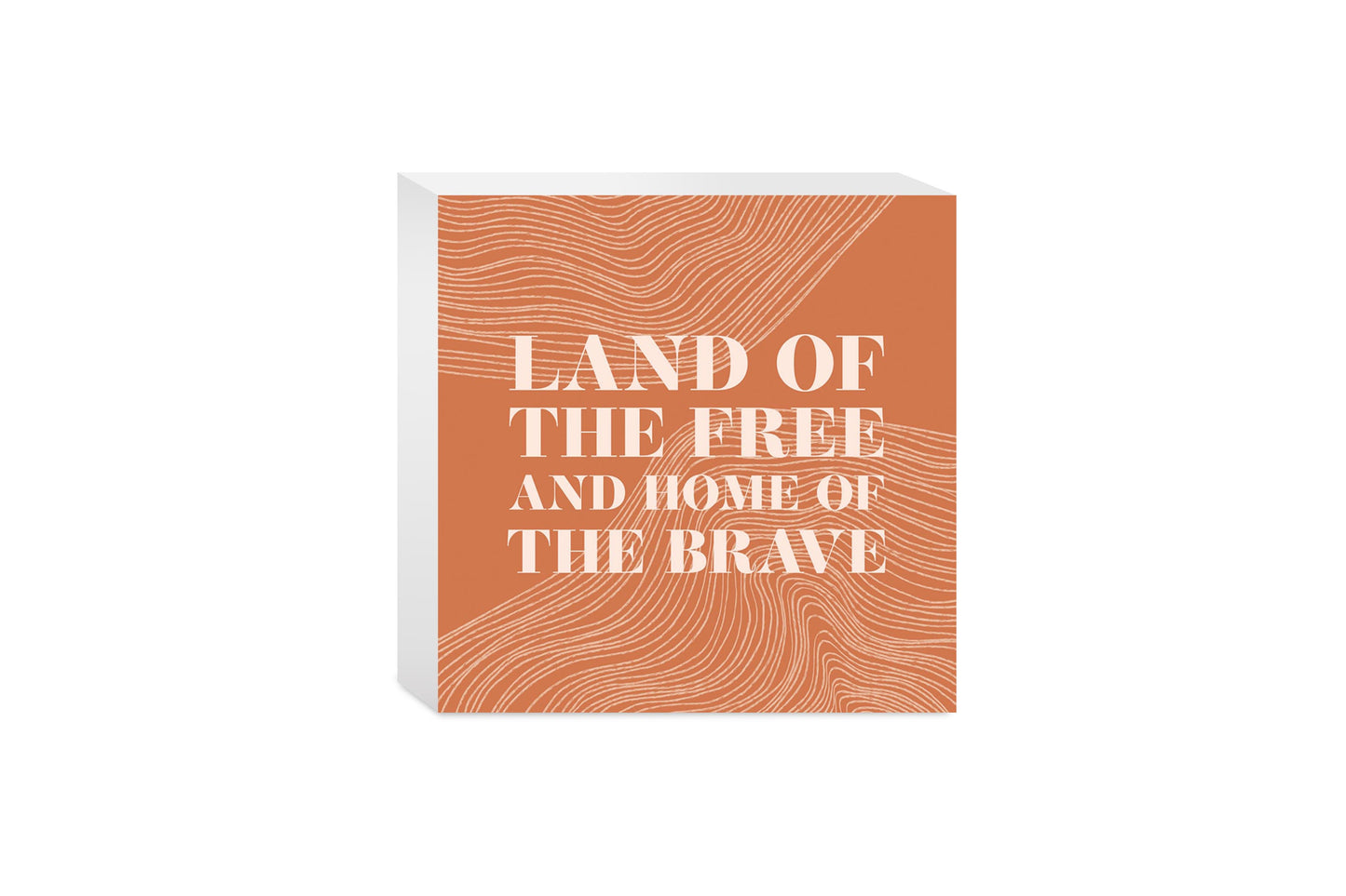 Modern Minimalist New York Free Brave | Wood Block | Eaches | Min 4