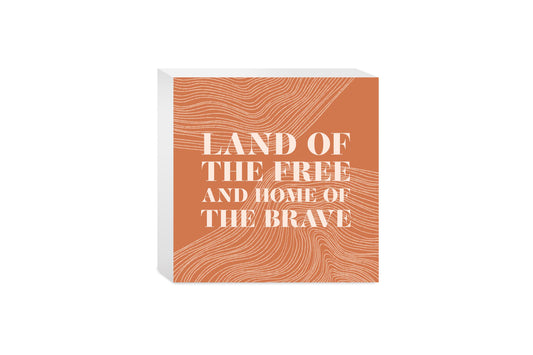 Modern Minimalist New York Free Brave | Wood Block | Eaches | Min 4