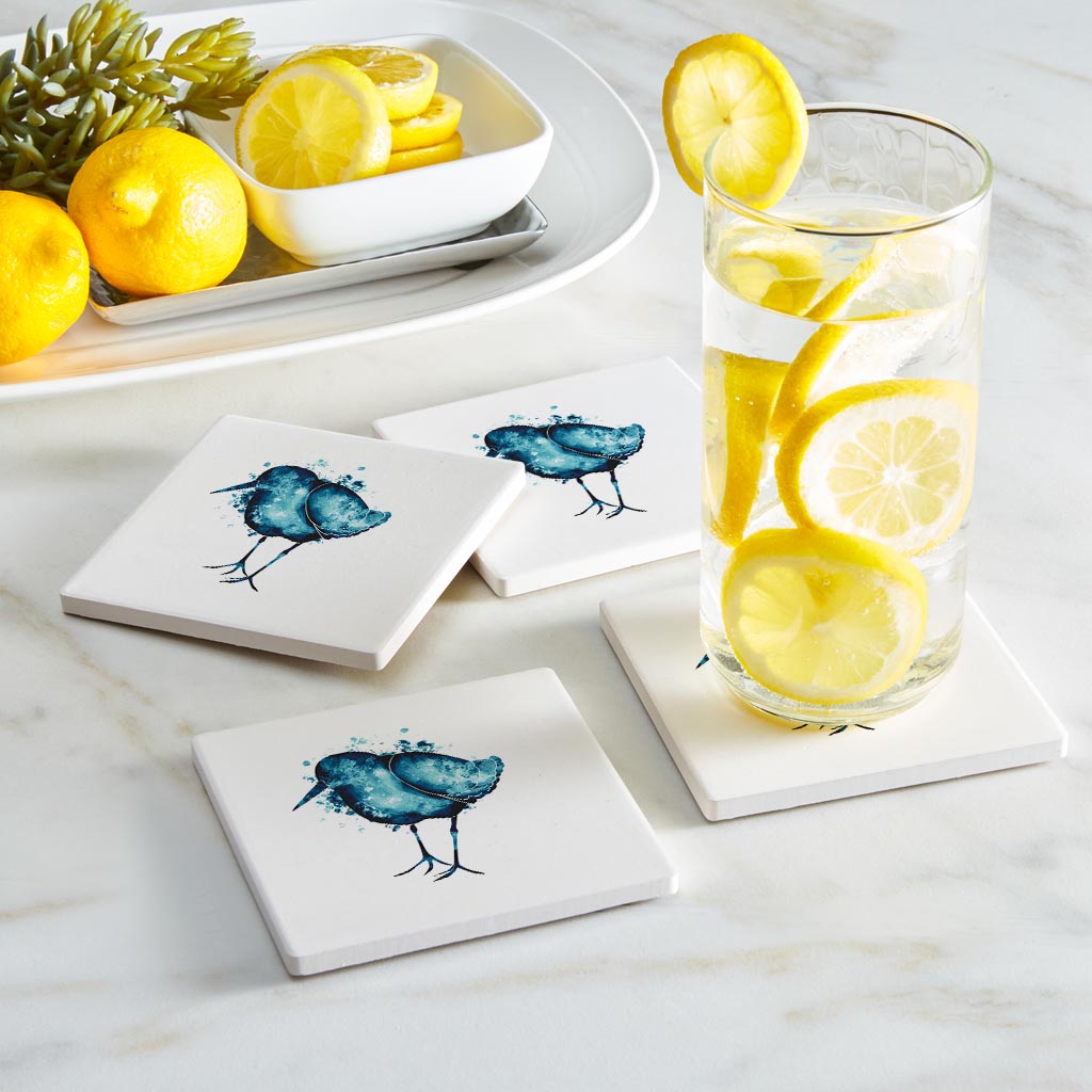 New England Water Color Sand Piper | Absorbent Coasters | Set of 4 | Min 2