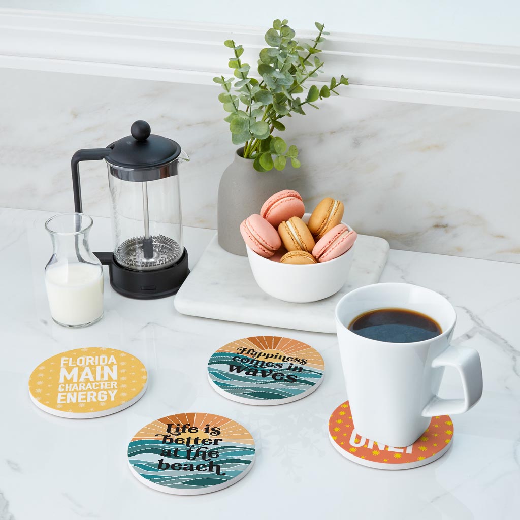 Florida Sayings Artsy| Absorbent Coasters | Set of 4 | Min 2