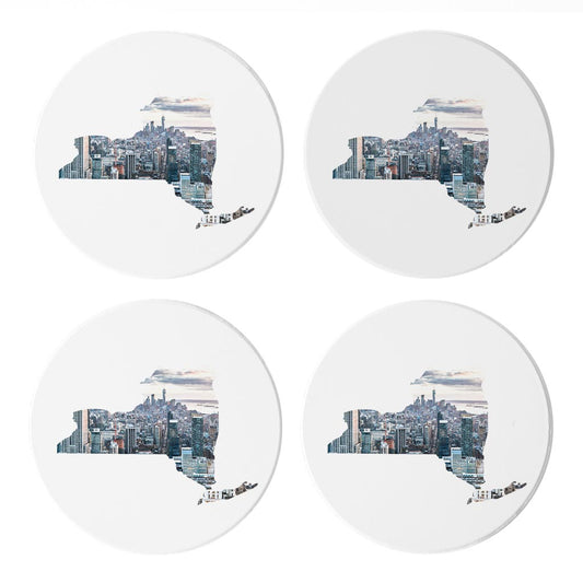 New York State Shape Picture| Absorbent Coasters | Set of 4 | Min 2