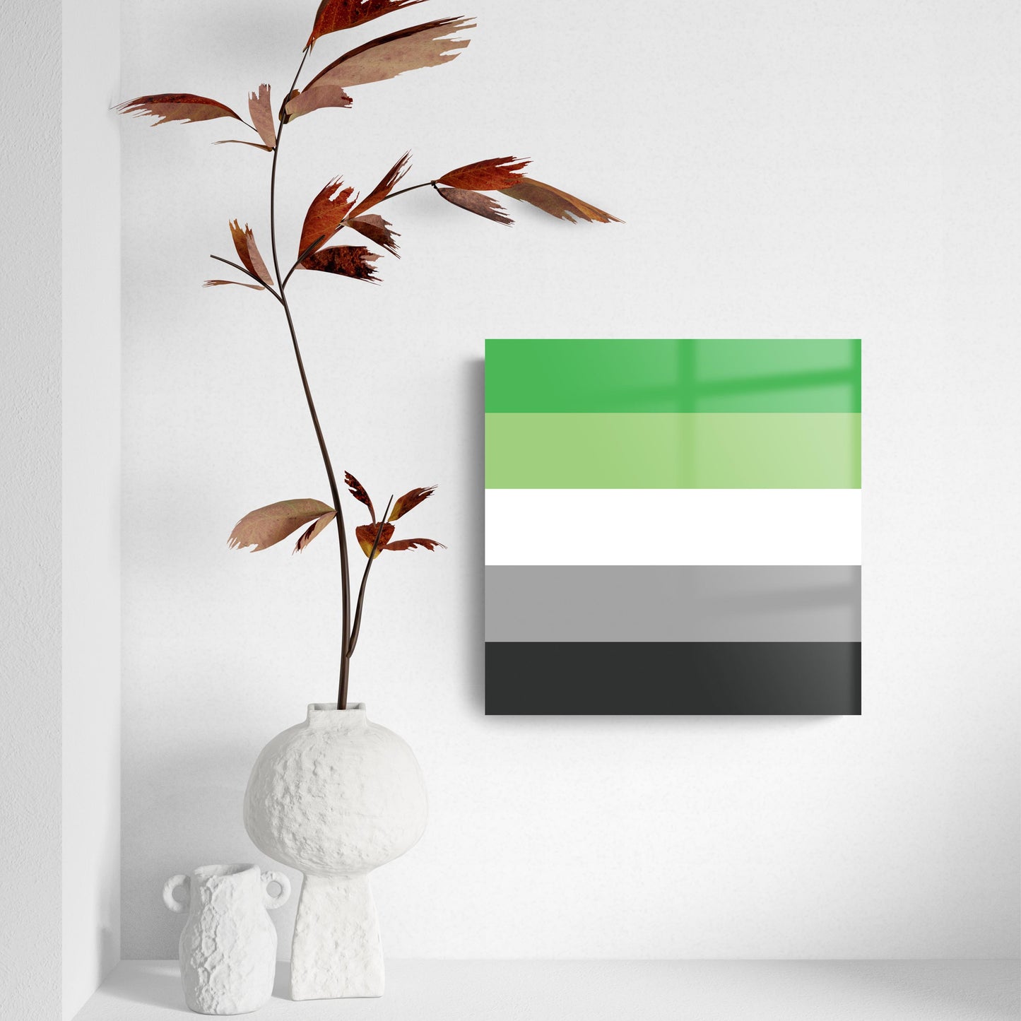 Aromantic Pride Flag Colors | Hi-Def Glass Art | Eaches | Min 2