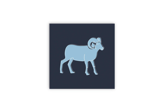 Blue Shades North Carolina Ram Line Drawing | Wood Sign | Eaches | Min 2