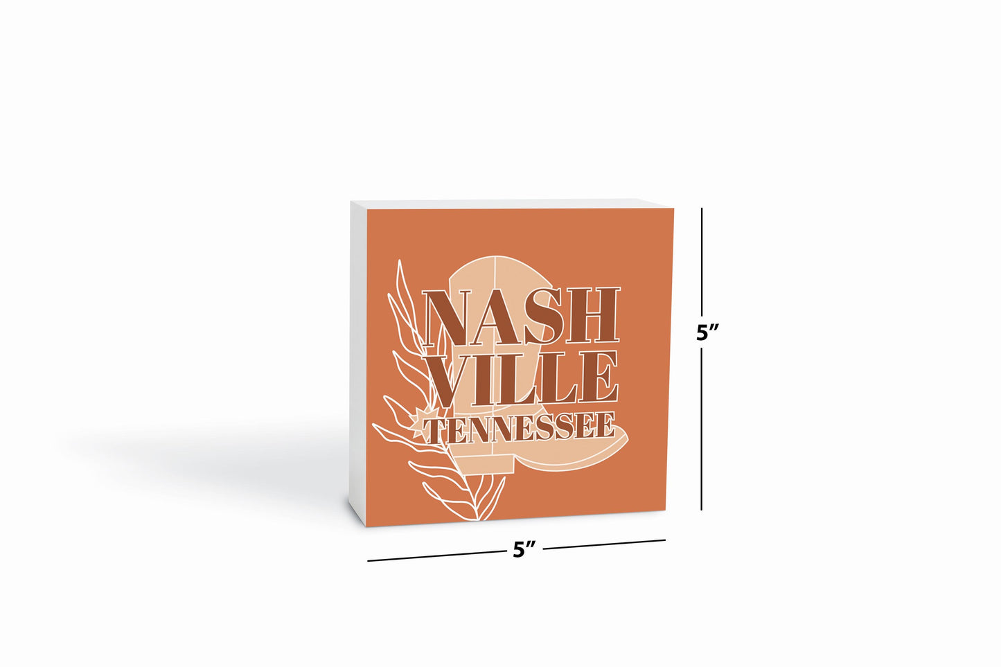 Modern Minimalist Tennessee Nashville Boot | Wood Block | Eaches | Min 4