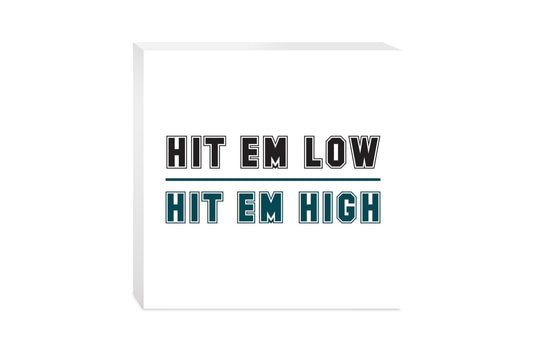 Modern Minimalist Pennsylvania Hit Em High | Wood Block | Eaches | Min 2
