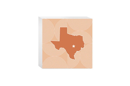 Modern Minimalist Texas Austin Star | Wood Block | Eaches | Min 4