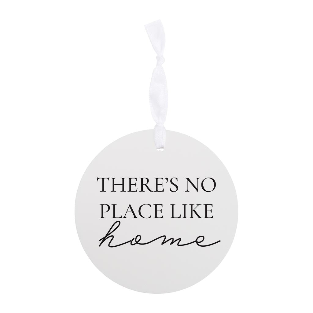 Minimalist B&W Kansas No Place Like Home | Wood Ornament | Eaches | Min 6