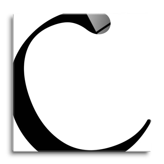 Minimal Monogram C | Hi-Def Glass Art | Eaches | Min 1