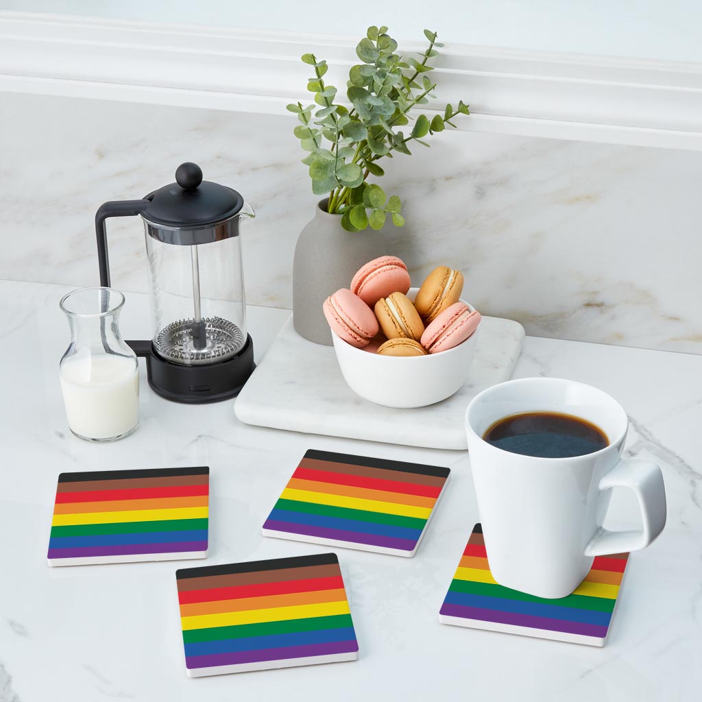 Philly Pride Flag Colors| Absorbent Coasters | Set of 4 | Min 2