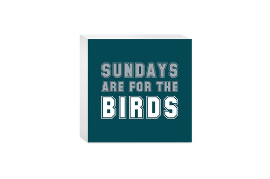 Modern Minimalist Pennsylvania Bird Sundays | Wood Block | Eaches | Min 4