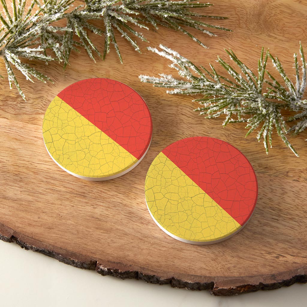 Nautical Flag Oscar| Absorbent Car Coasters | Set of 2 | Min 4