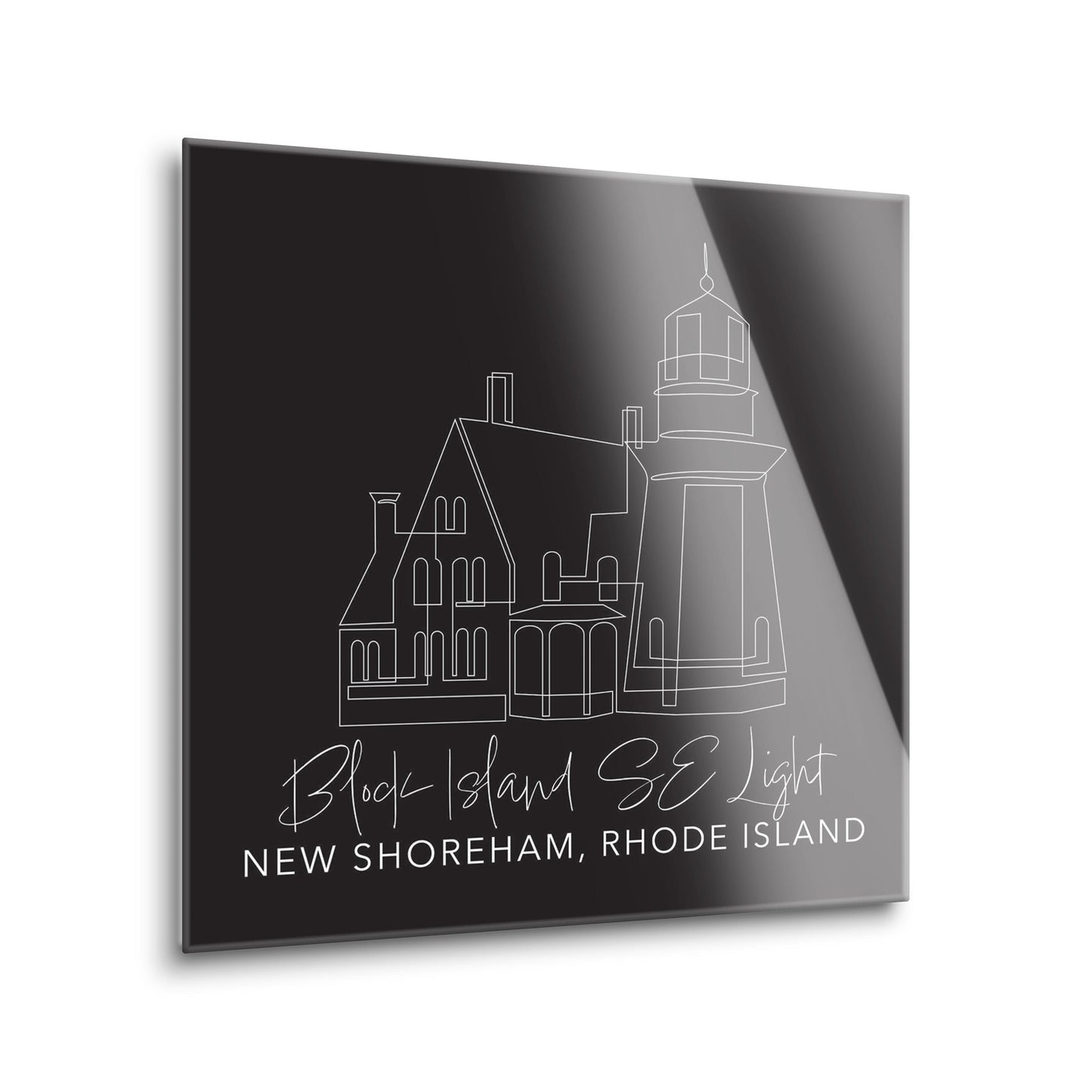 Black Block Island Se Light | Hi-Def Glass Art | Eaches | Min 2