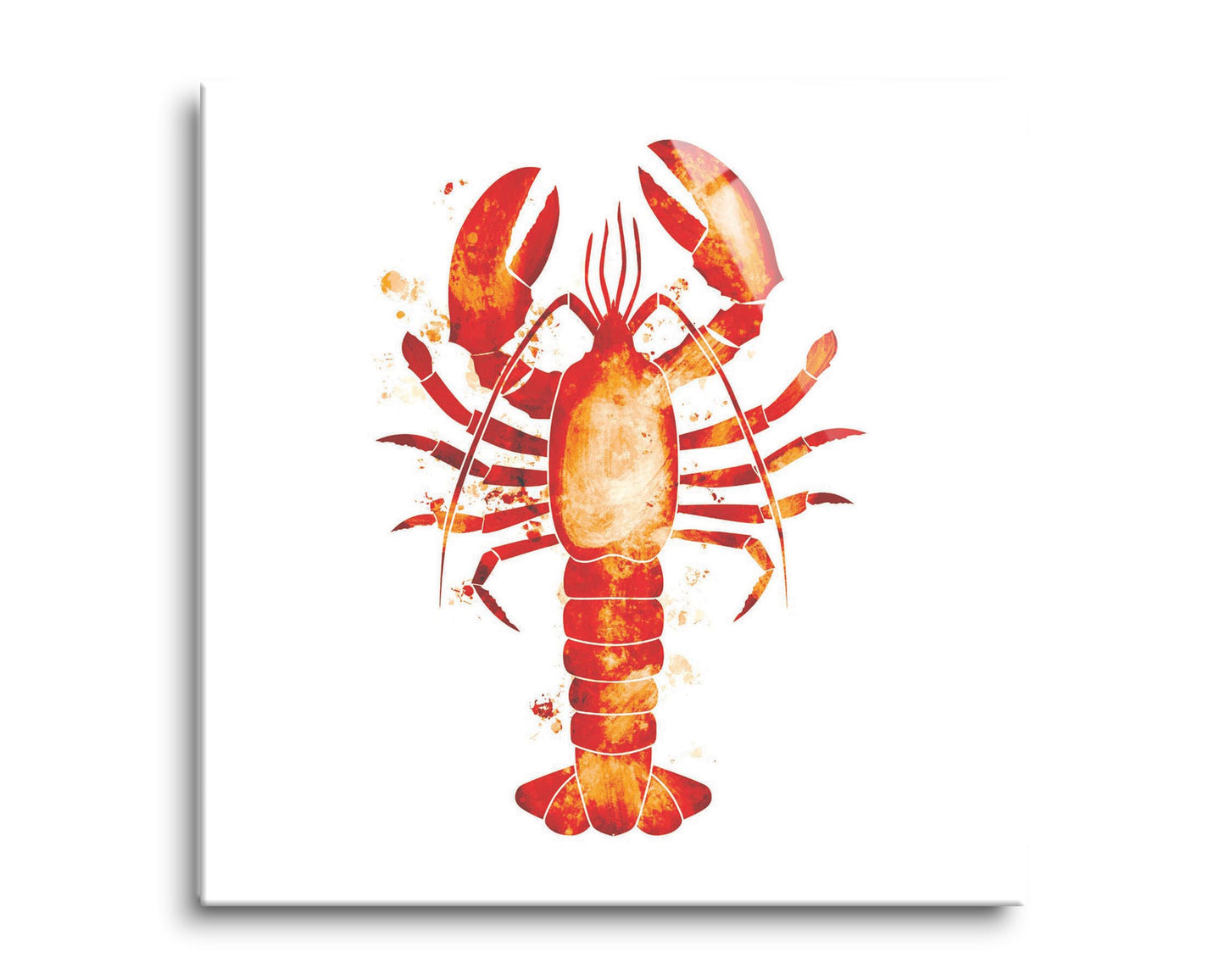 East Coast Water Color Lobster | Hi-Def Glass Art | Eaches | Min 2