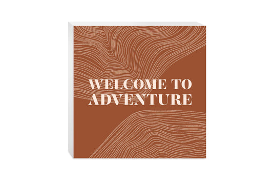 Modern Minimalist Pennsylvania Adventure Quip | Wood Block | Eaches | Min 2