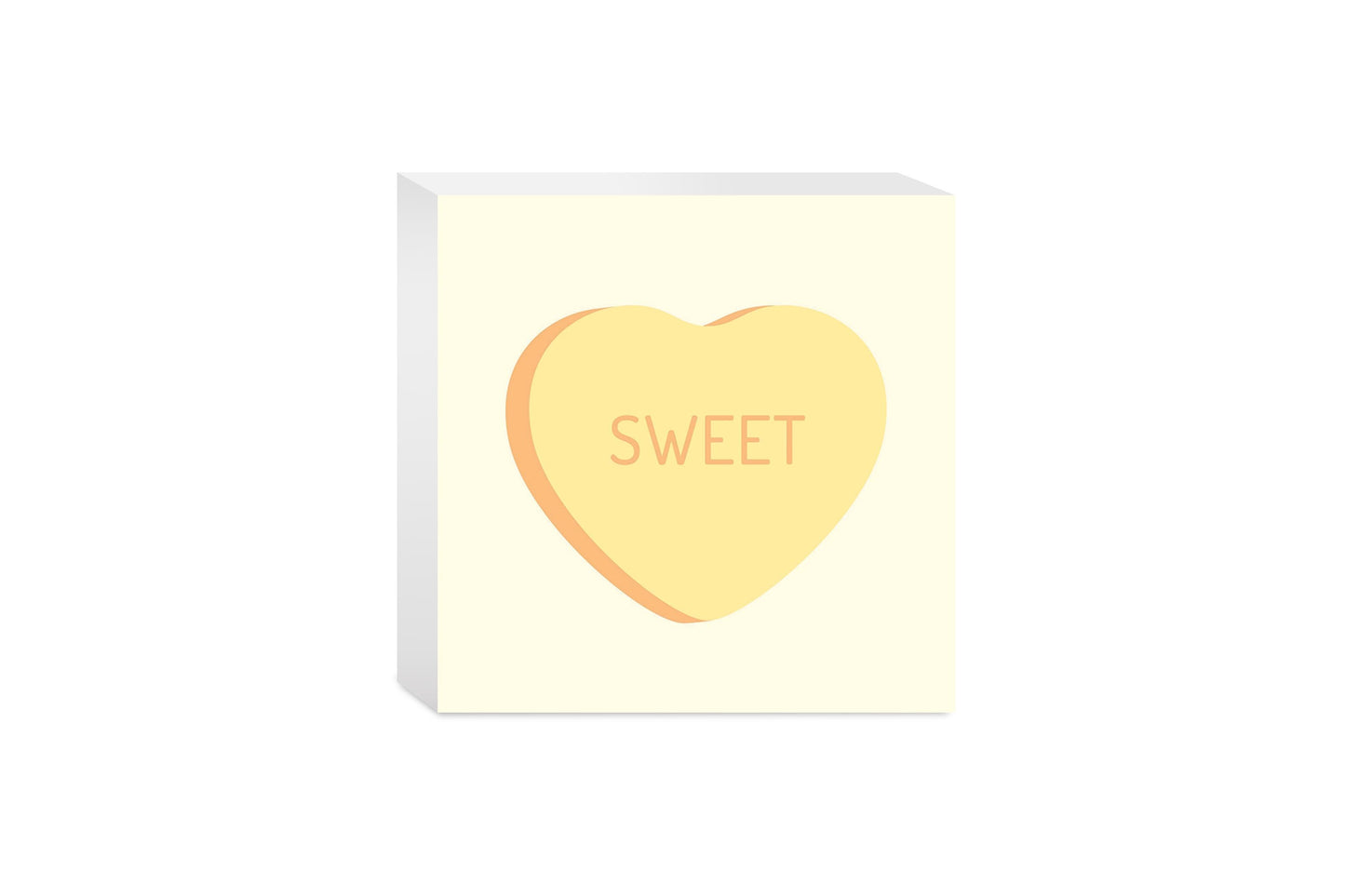 Message Hearts Sweet | Wood Block | Eaches | Min 4