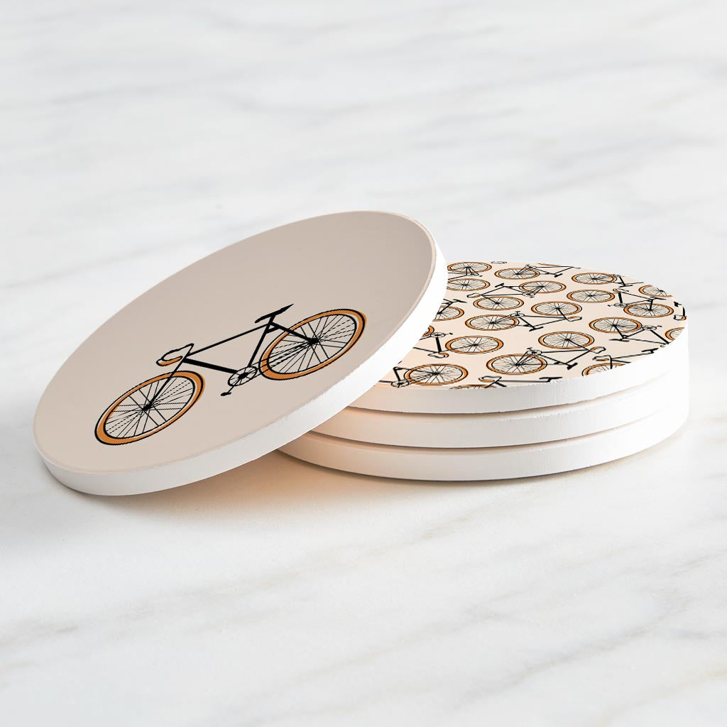 Vintage Bike With Pattern | Absorbent Coasters | Set of 4 | Min 2