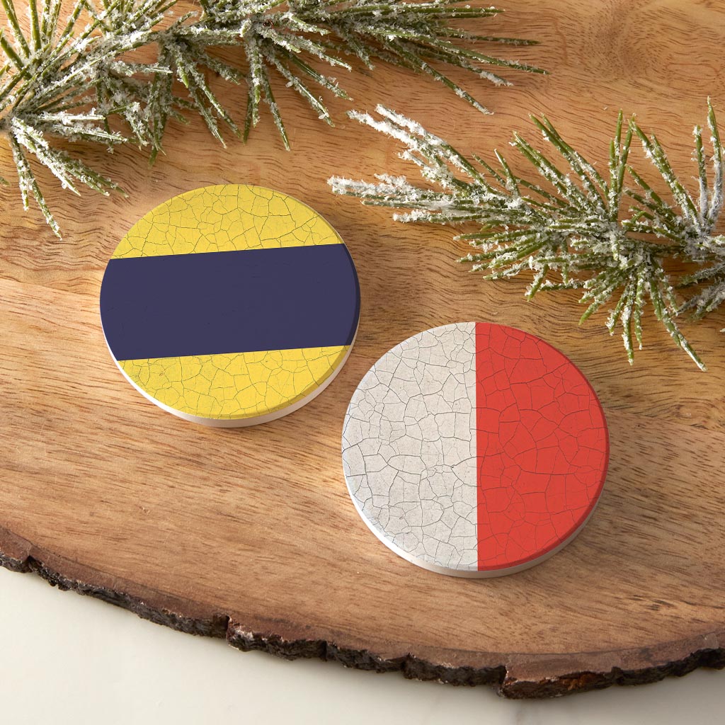 Nautical Flags | Absorbent Car Coasters | Set of 2 | Min 4