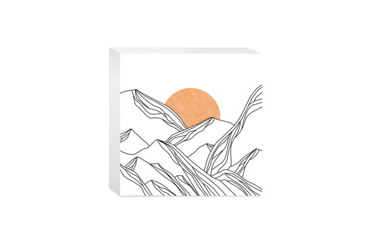 White Mountain Sun Lines | Wood Block | Eaches | Min 4