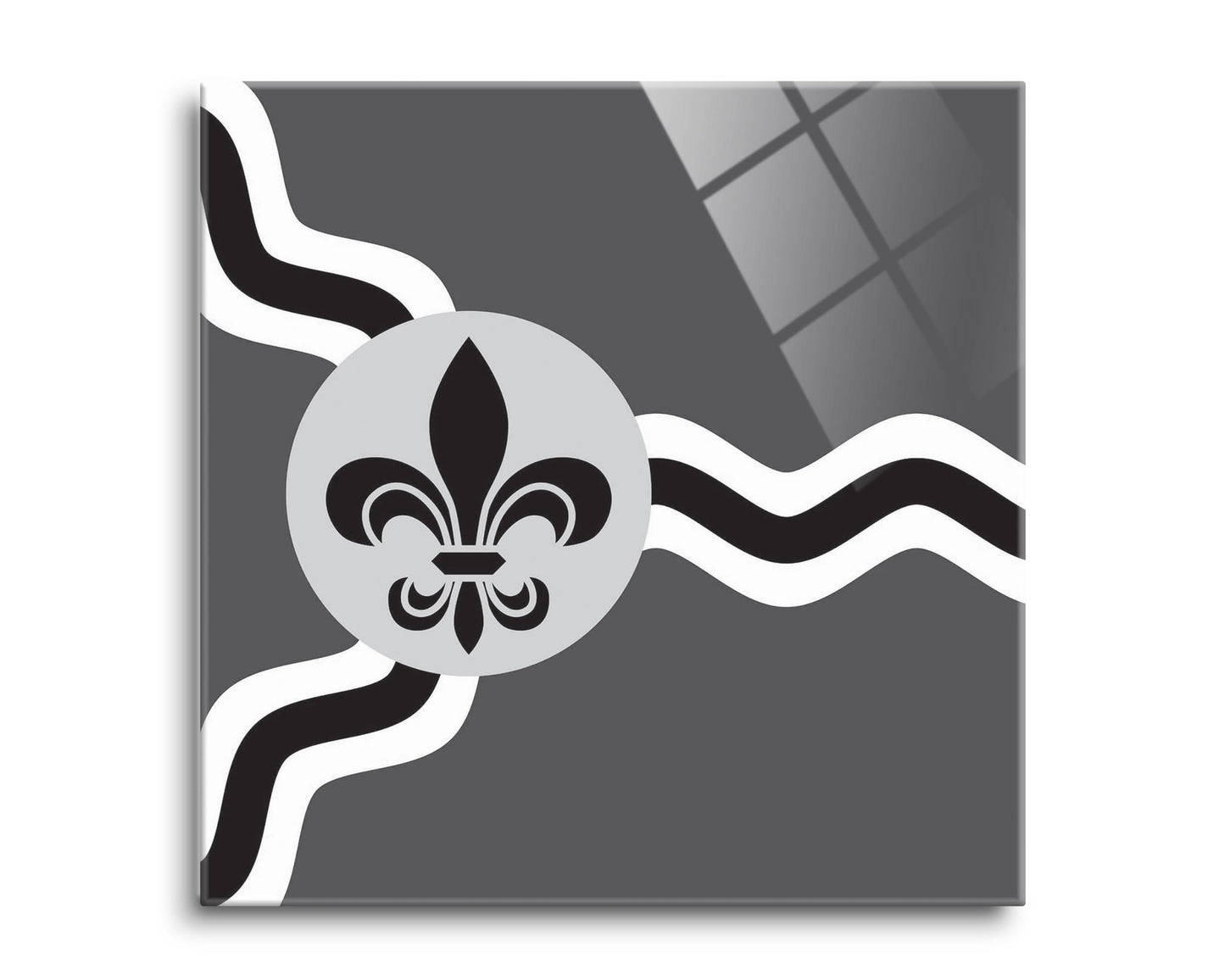 Minimalist B&W Missouri St Louis Flag | Hi-Def Glass Art | Eaches | Min 2