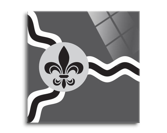 Minimalist B&W Missouri St Louis Flag | Hi-Def Glass Art | Eaches | Min 2