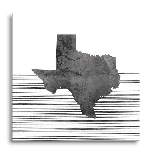 Modern Texas State Shape With Straight Lines | Hi-Def Glass Art | Eaches | Min 1