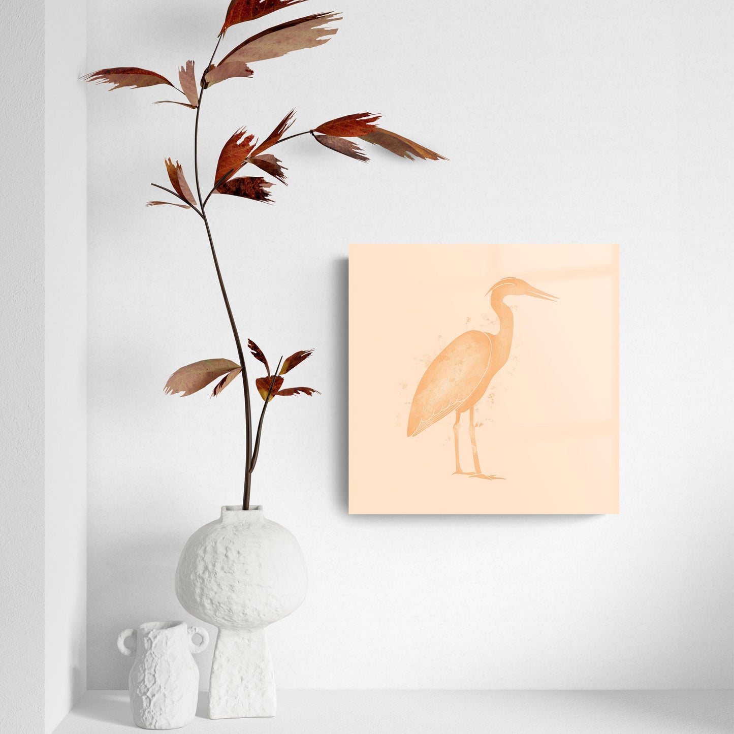 Louisiana Colorful Water Color Heron | Hi-Def Glass Art | Eaches | Min 2