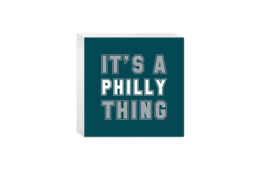 Modern Minimalist Pennsylvania Philly Thing | Wood Block | Eaches | Min 4