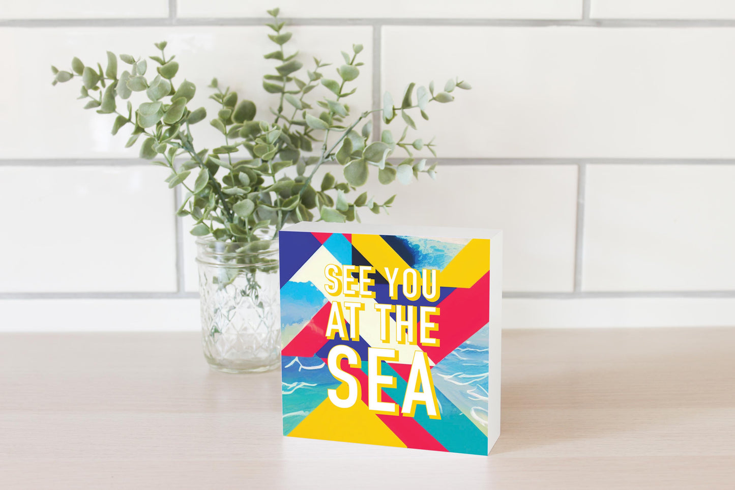 See You At The Sea | Wood Block | Eaches | Min 4