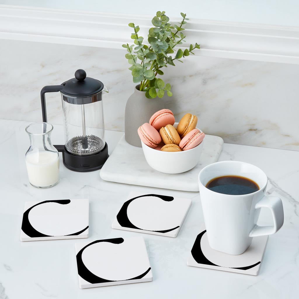 Minimal Monogram C | Absorbent Coasters | Set of 4 | Min 2