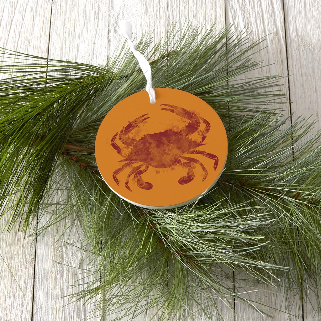 Louisiana Colorful Water Color Blue Crab | Wood Ornament | Eaches | Min 6