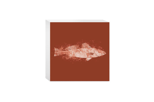 Louisiana Colorful Water Color Speckled Trout | Wood Block | Eaches | Min 4