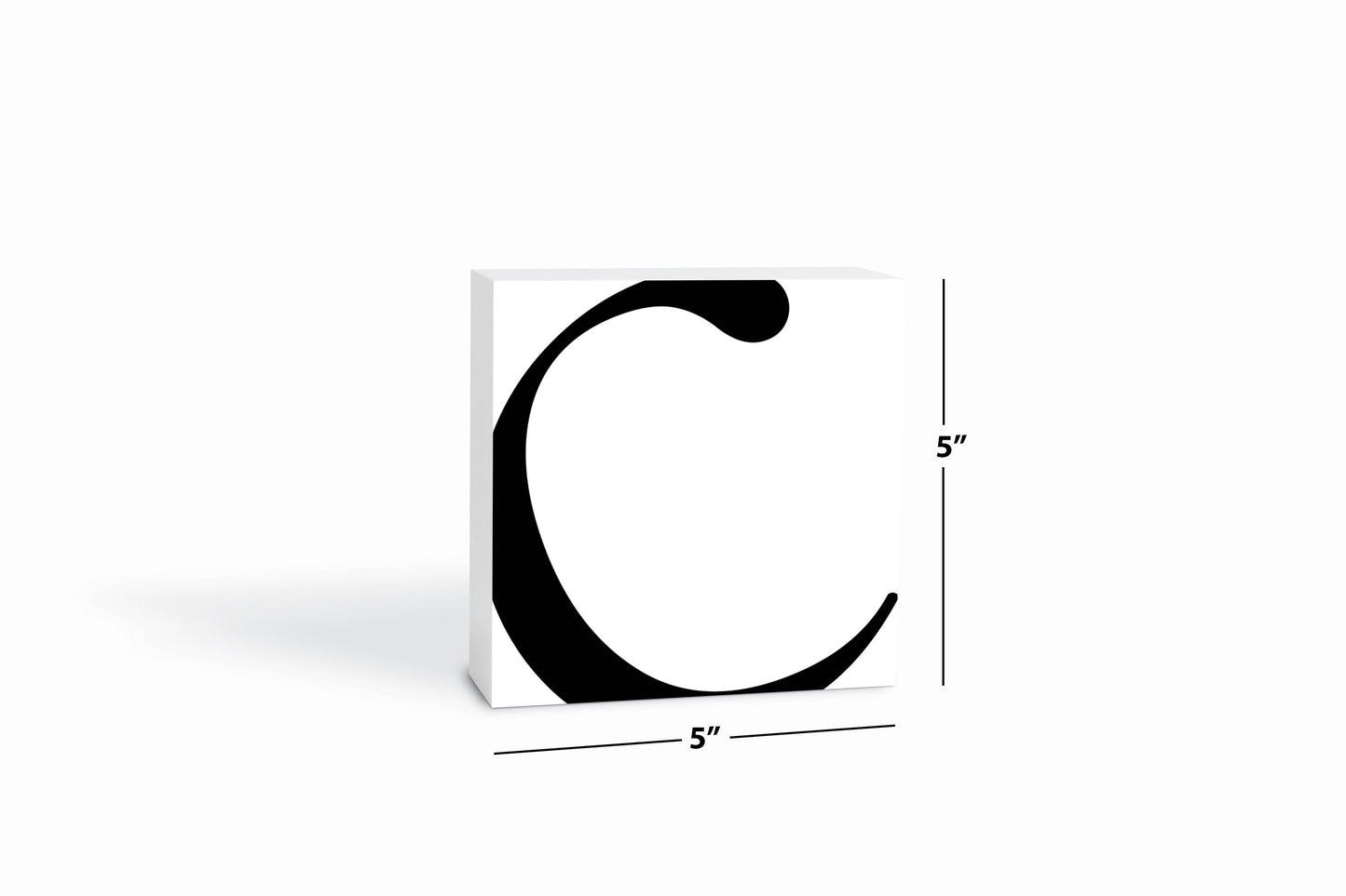 Minimal Monogram C | Wood Block | Eaches | Min 4