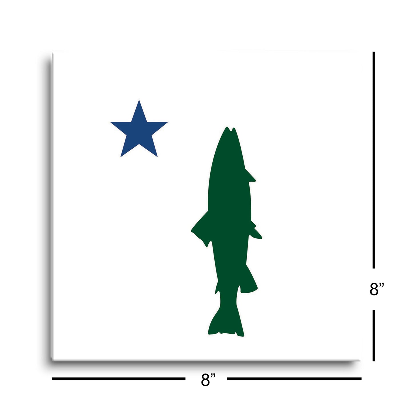 New England Star And Trout | Hi-Def Glass Art | Eaches | Min 2
