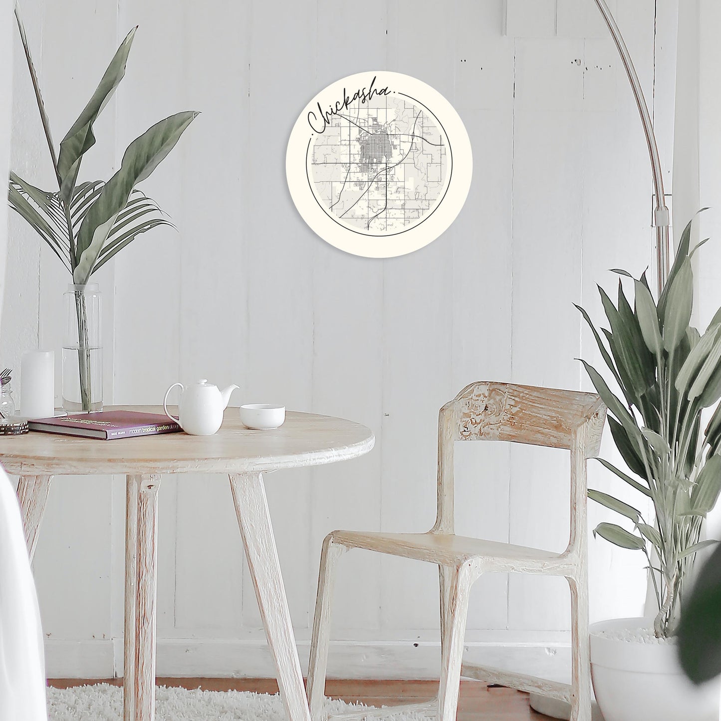 Modern Minimalist Oklahoma Chickasha Map | Wood Sign | Eaches | Min 1