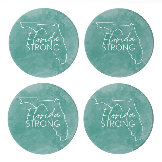 Florida Strong Blue| Absorbent Coasters | Set of 4 | Min 2